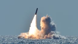 PACIFIC OCEAN (March 26, 2008) An unarmed Trident II D5 missile launches from the Ohio-class ballistic missile submarine USS Nebraska (SSBN 739) off the coast of California. The test launch was part of the U.S. Navy Strategic Systems Program's demonstration and shakedown operation certification process. The successful launch certified the readiness of an SSBN crew and the operational performance of the submarine's strategic weapons system before returning to operational availability. (U.S. Navy photo by Mass Communication Specialist 1st Class Ronald Gutridge/Released)