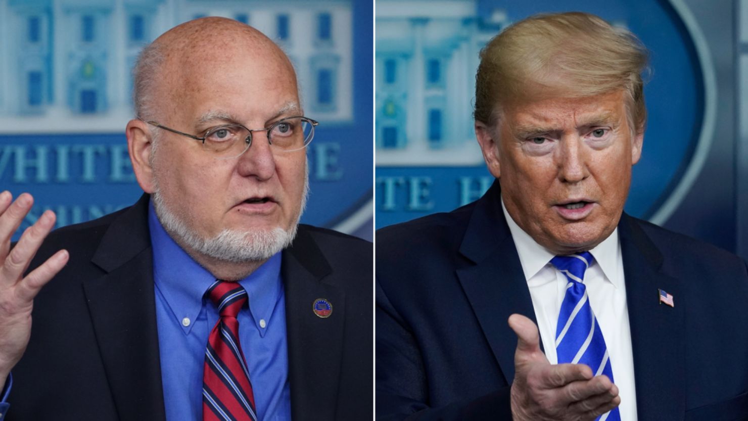 cdc dr robert redfield president donald trump split