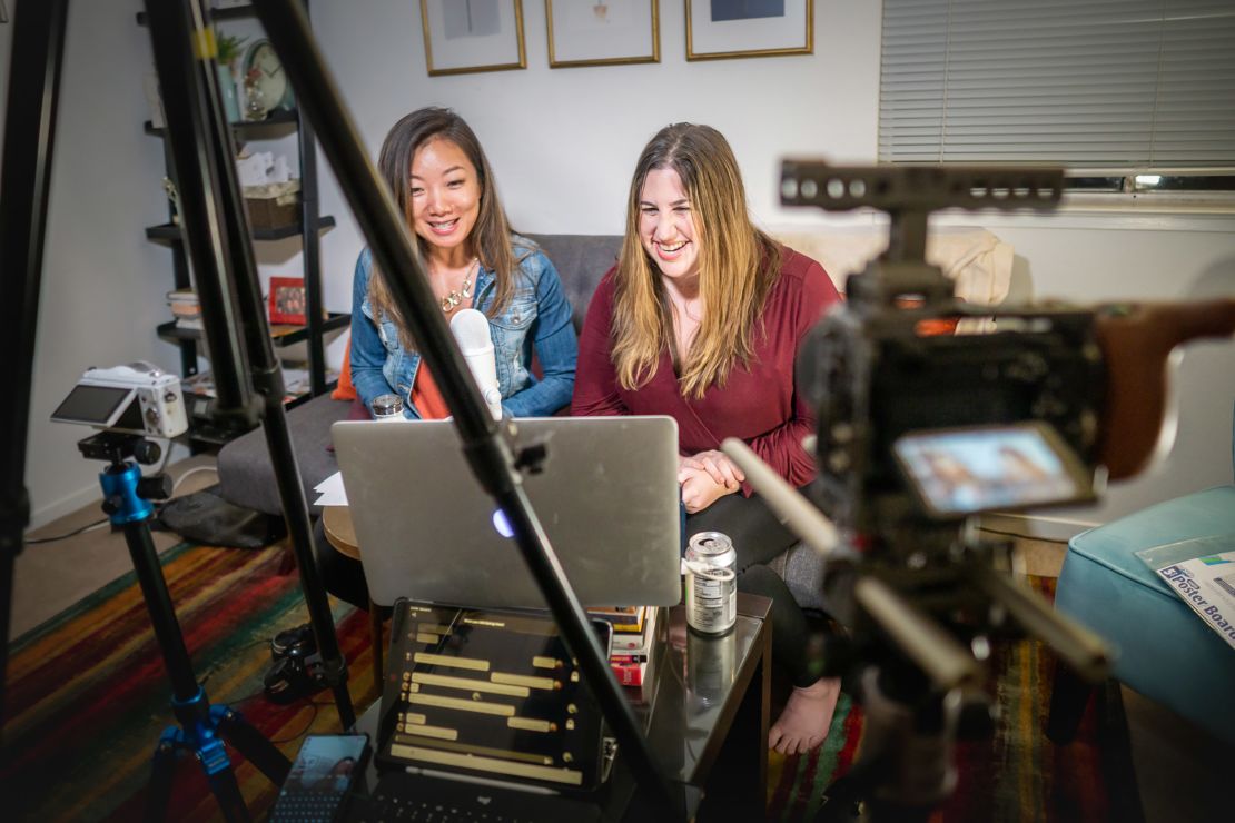 Yue Xu and Julie Krafchick host the "Dateable" podcast.