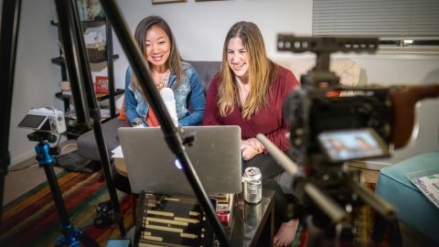 Yue Xu and Julie Krafchick host the "Dateable" podcast.