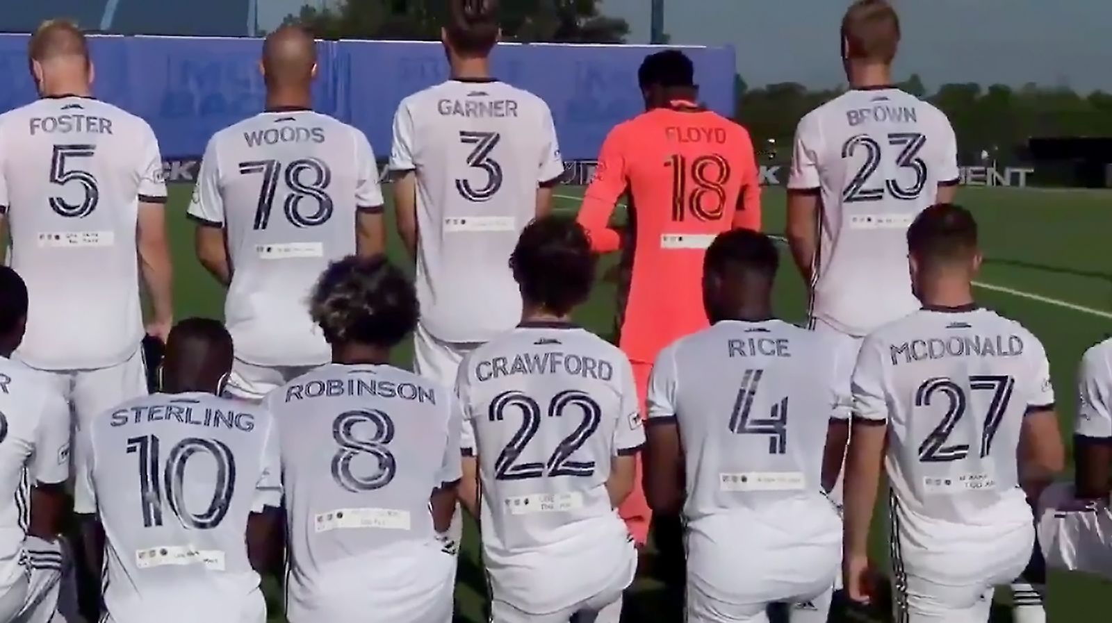 Philadelphia Union wears jerseys that displayed the names of Black victims  of police brutality