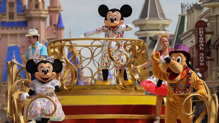 Mickey Mouse will star in the "Mickey and Friends Cavalcade" when Magic Kingdom Park reopens July 11, 2020, at Walt Disney World Resort in Lake Buena Vista, Fla. With traditional parades on temporary hiatus to support physical distancing during the park's phased reopening, Disney characters will pop up in new and different ways throughout the day. (Kent Phillips, photographer)