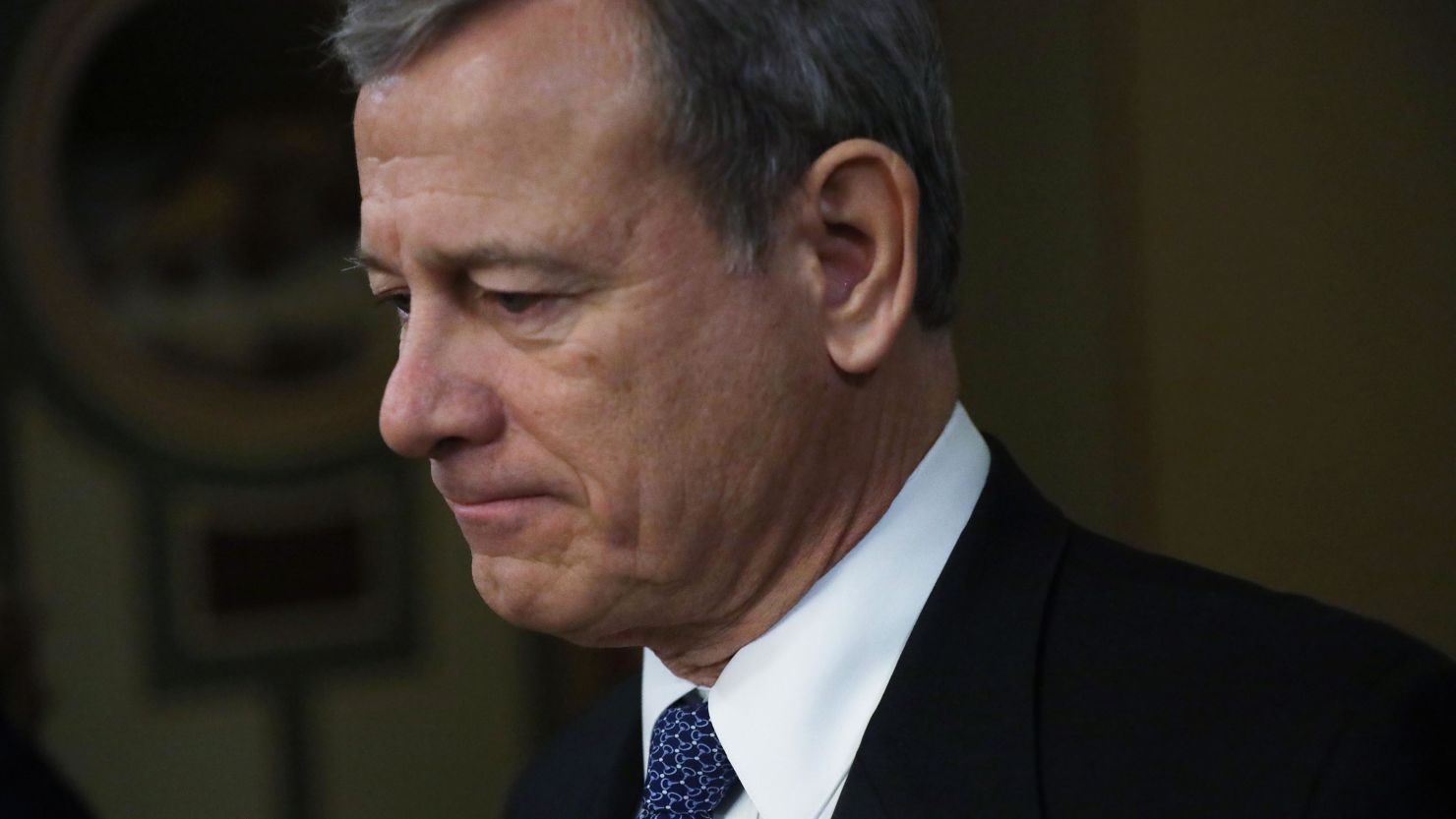 Supreme Court Chief Justice John Roberts leaves after day five of the Senate impeachment trial against President Donald Trump at the U.S. Capitol on Jan. 25, 2020 in Washington, DC. 