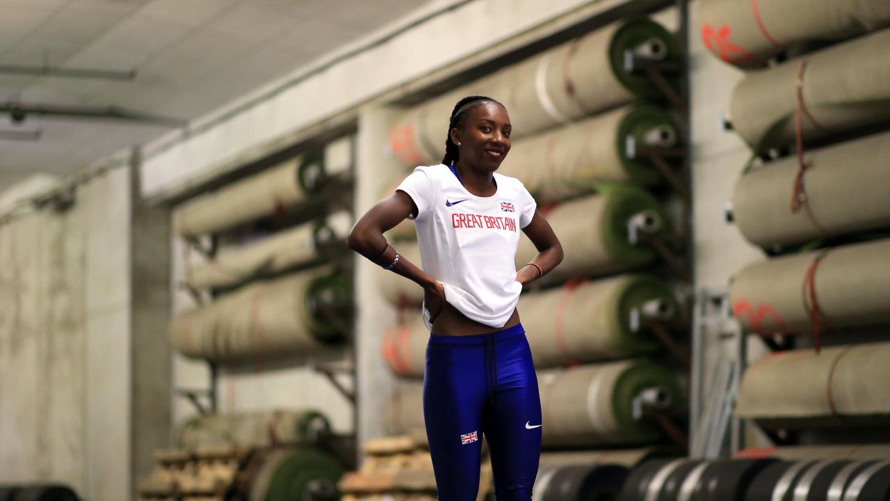 Bianca Williams of Great Britain warms up ahead of the Women's 200m during day four of the 24th European Athletics Championships at Olympiastadion on August 10, 2018 in Berlin, Germany.