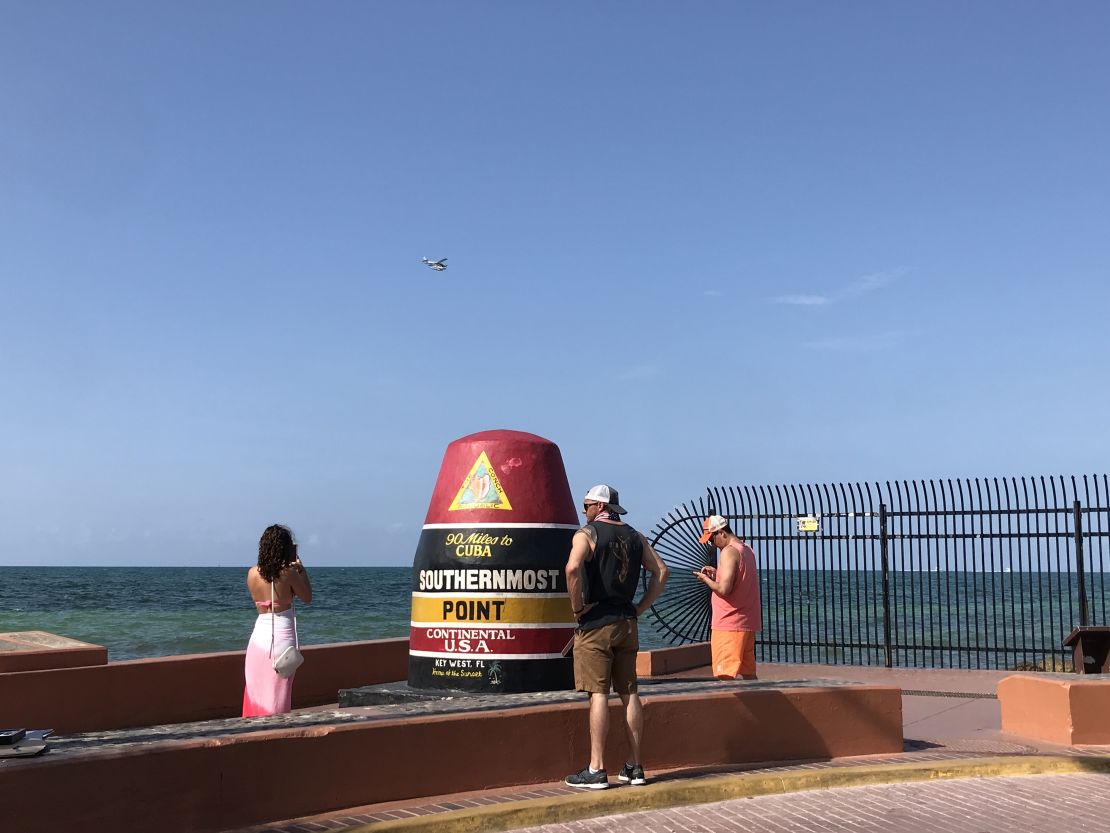 Over the July 4 weekend,  access was easy to the usually crowded Southernmost Point photo-op.