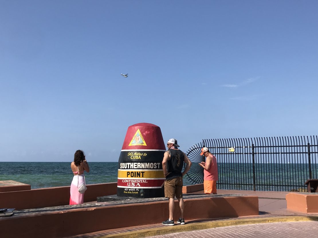 Over the July 4 weekend, access was easy to the usually crowded Southernmost Point photo-op.