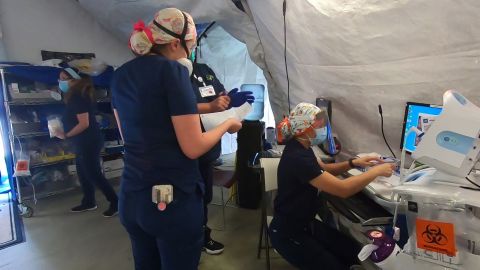 If needed, medics at El Centro are prepared to set up more ICU beds in a tent outside the hospital.