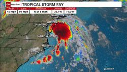 daily weather forecast Tropical Storm Fay landfall northeast New York weekend flooding warnings _00001309.jpg