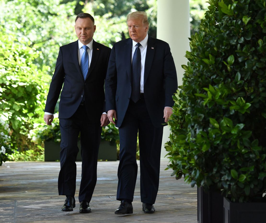 US President Donald Trump endorsed Duda in the days leading up to the first round of voting.