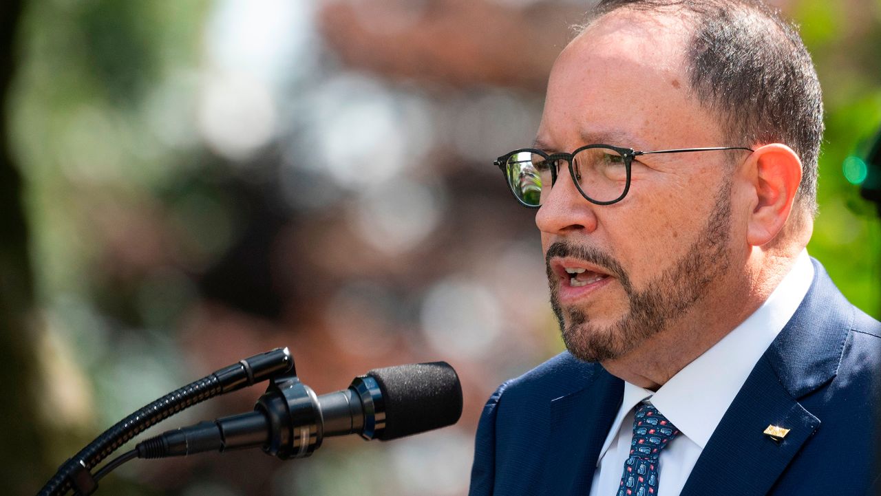 Goya Foods CEO and President Bob Unanue speaks prior to US President Donald Trump signing an Executive Order on the White House Hispanic Prosperity Initiative in the Rose Garden at the White House in Washington, DC, on July 9, 2020. (Photo by Jim Watson/AFP/Getty Images)