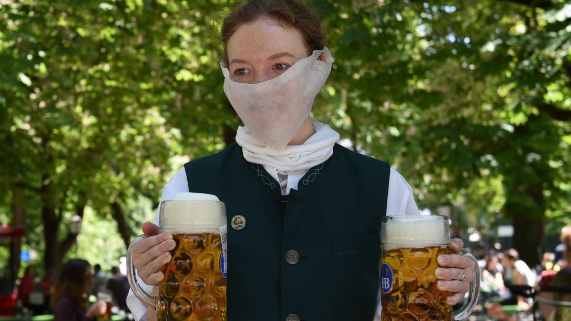 German beer gardens reopened to the public in May.