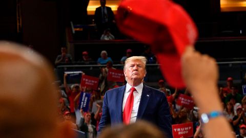 US President Donald Trump speaks during a rally at the Amway Center in Orlando, Florida to officially launch his 2020 campaign on June 18, 2019. 