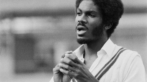 Michael Holding pictured on June 16, 1976. 