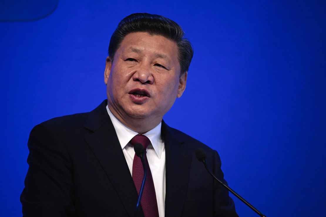 Xi Jinping, pictured at Davos in January 2017.