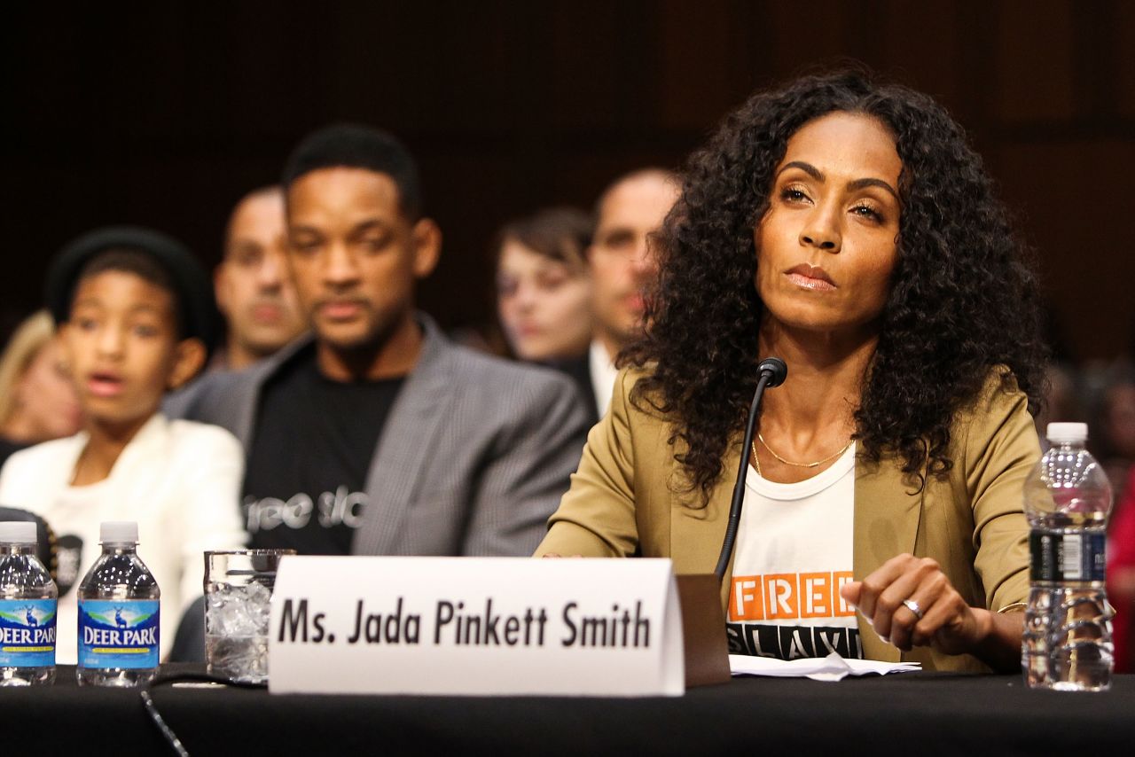 Jada, a longtime advocate for victims of human trafficking, testifies in Washington, DC, in July 2012.