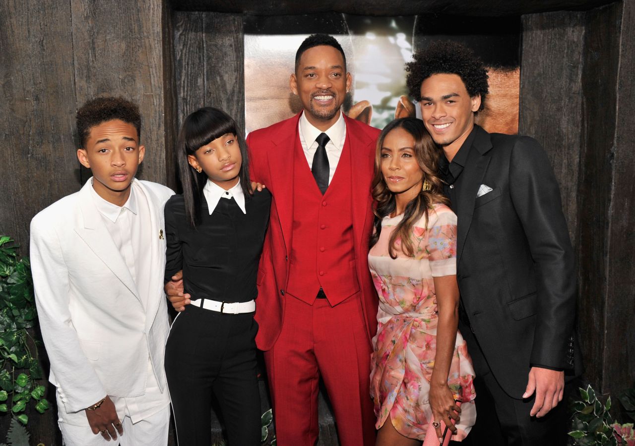 The Smith family attends the "After Earth" premiere in May 2013. From left are Jaden, Willow, Will, Jada and Trey. Jaden and Will starred in the movie together.