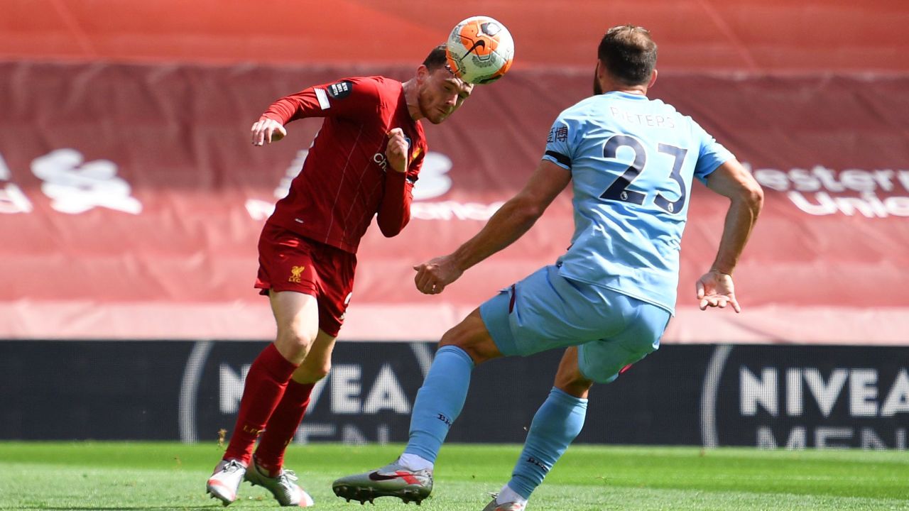 Andy Robertson gave Liverpool the lead with a first-half header.
