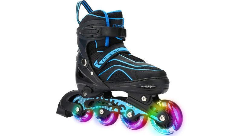 Safe and Durable Inline Roller Skates for Girls and Boys Men and Ladies Inline Skates with All Wheels Light up Otw-Cool Adjustable Inline Skates for Kids and Adults 