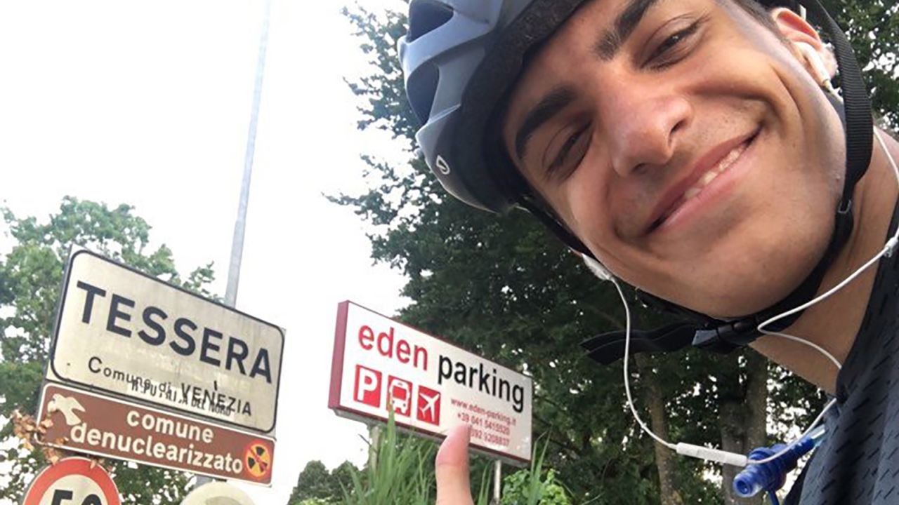 Kleon Papadimitriou, 20, biked from Scotland to Greece in 48 days.