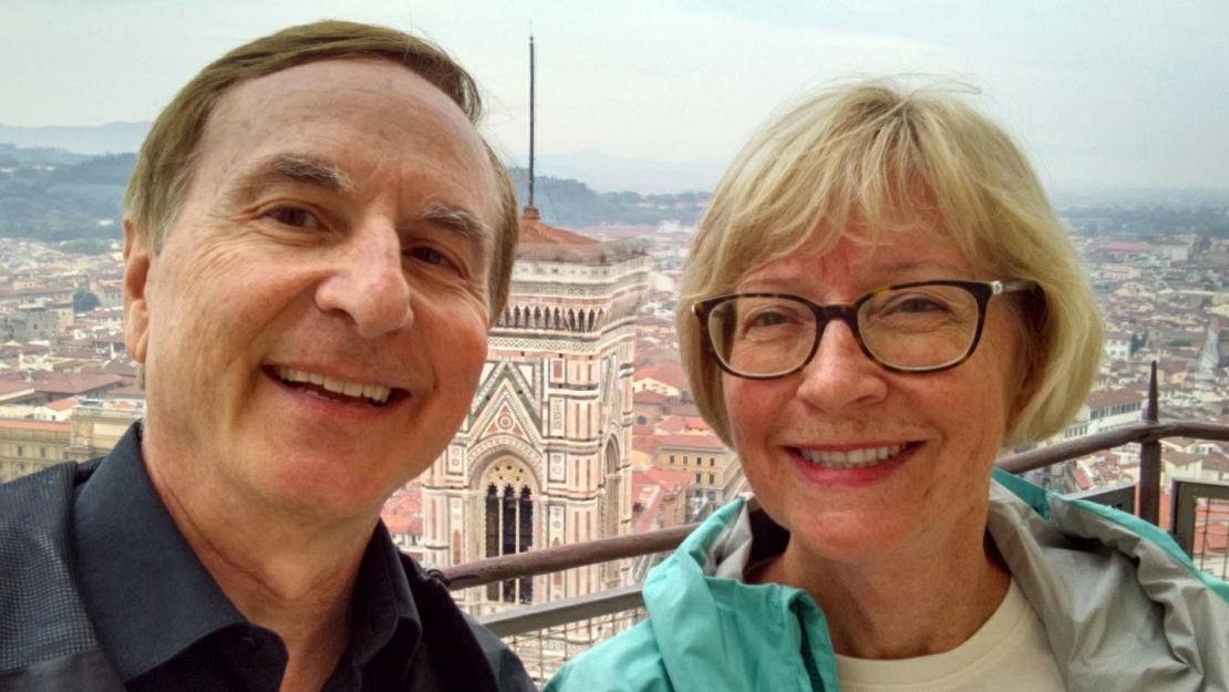 Marseglia and his wife in Florence, Italy.