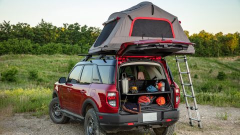 The Ford Bronco Sport is being marketed as the perfect vehicle for campers and hikers.