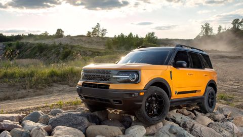 The Bronco Sport has a permanently attached roof and is available only in a four-door version.  