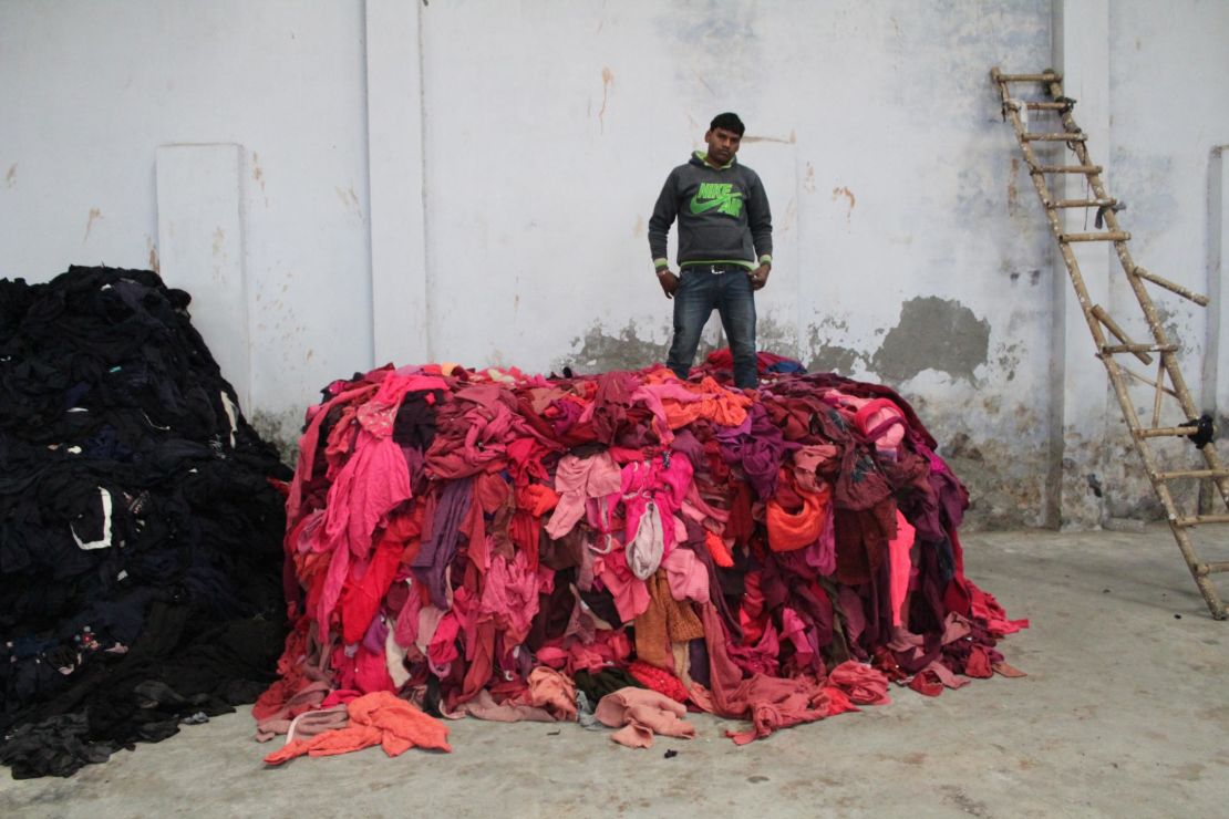 Piles of clothing in Panipat photographed in 'Sweet Lassi'