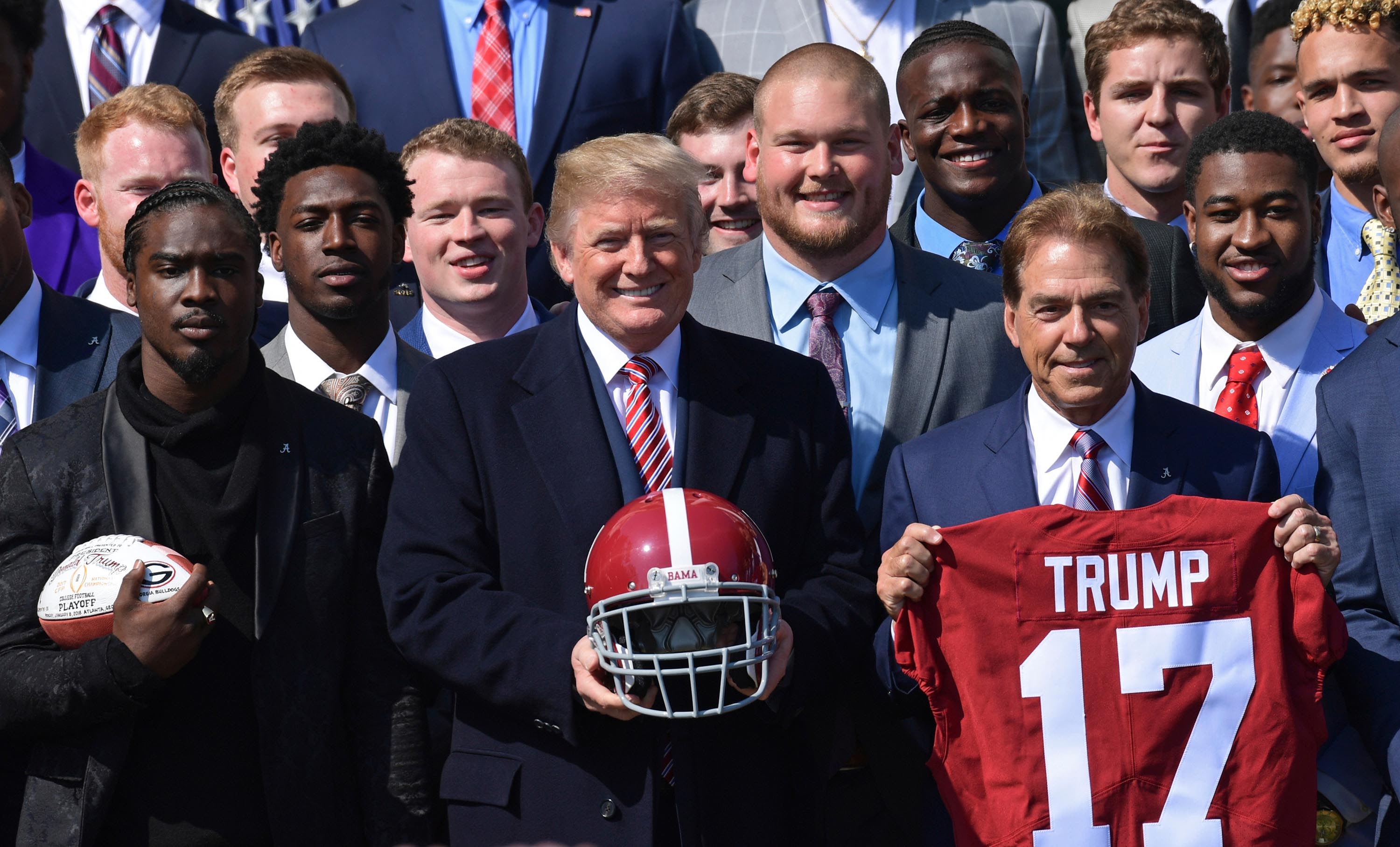 Lou Saban: Trump repeatedly calls famed Alabama football coach Nick Saban  by the wrong name | CNN Politics