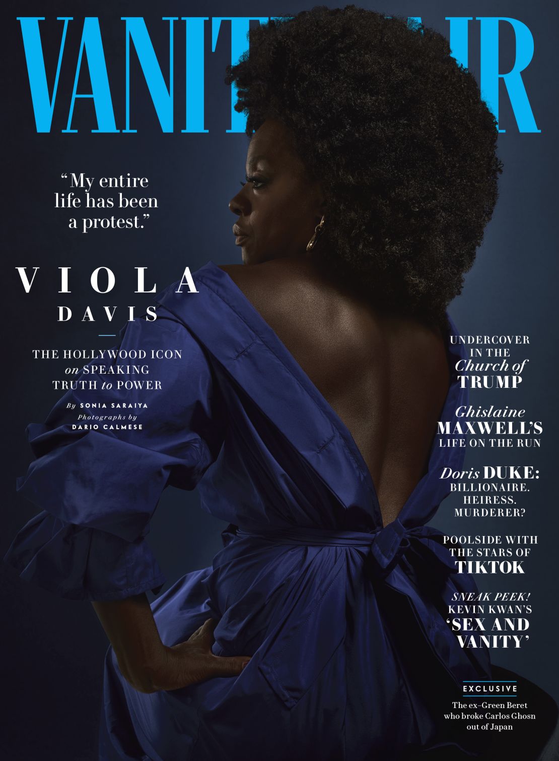 Viola Davis on the cover as shot by Dario Calmese