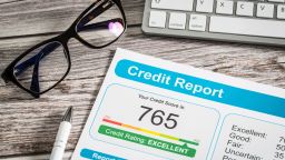 underscored credit score report on desk