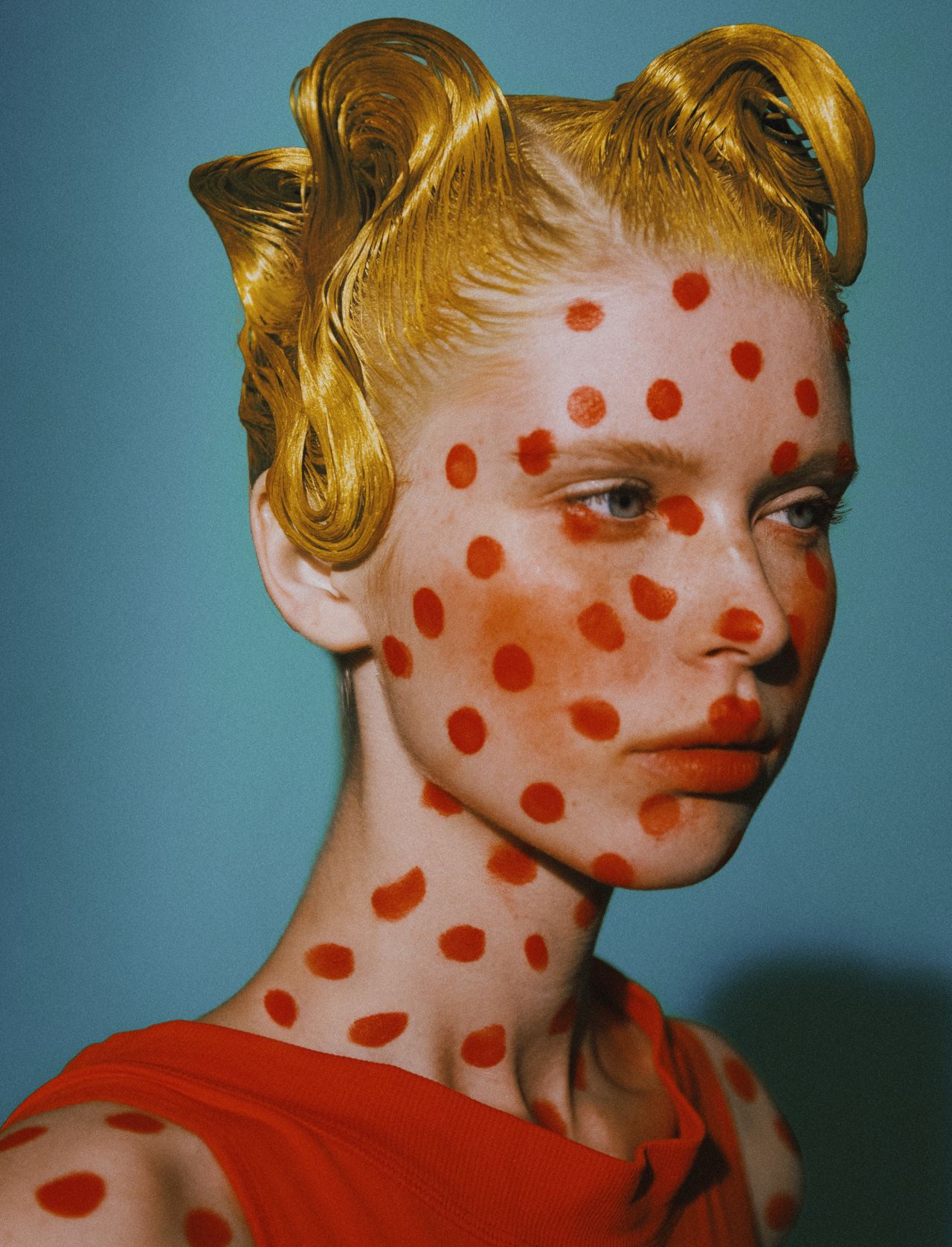 "There are certain colors I use regularly such as red, orange, blue and green," said the photographer. "But ultimately, I trust my gut and therefore don't have a routine process when it comes to curating a color palette for my photographs."