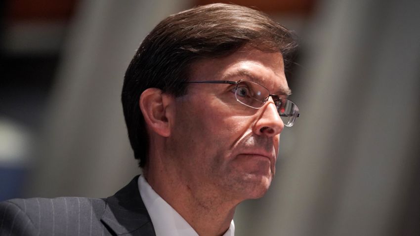 Defense Secretary Mark Esper arrives for a House Armed Services Committee hearing on July 9, 2020 in Washington, DC.