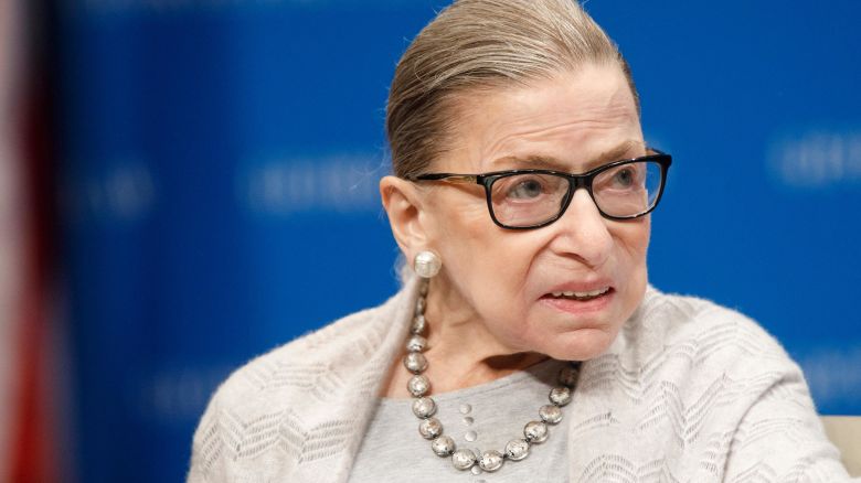 Supreme Court Justice Ruth Bader Ginsburg delivers remarks at the Georgetown Law Center on September 12, 2019, in Washington, DC.  