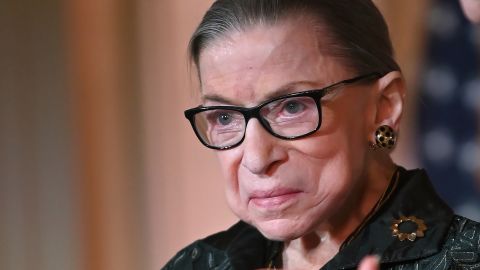 Supreme Court Justice Ruth Bader Ginsburg is seen on February 14, 2020 in Washington, DC.