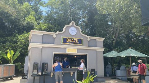 The Epcot International Food & Wine Festival coincides with reopening day. Some 20 pop-up food kiosks are scattered throughout the World Showcase, including locations from Brazil (above), Hawaii, China and Morocco.