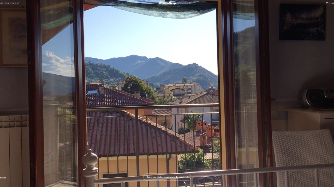 Peer out the window from a home in Villong, Italy, with Window Swap. The site lets users change up their view. 