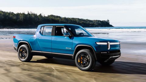 Rivian plans to manufacture and sell electric trucks, vans and SUVs.