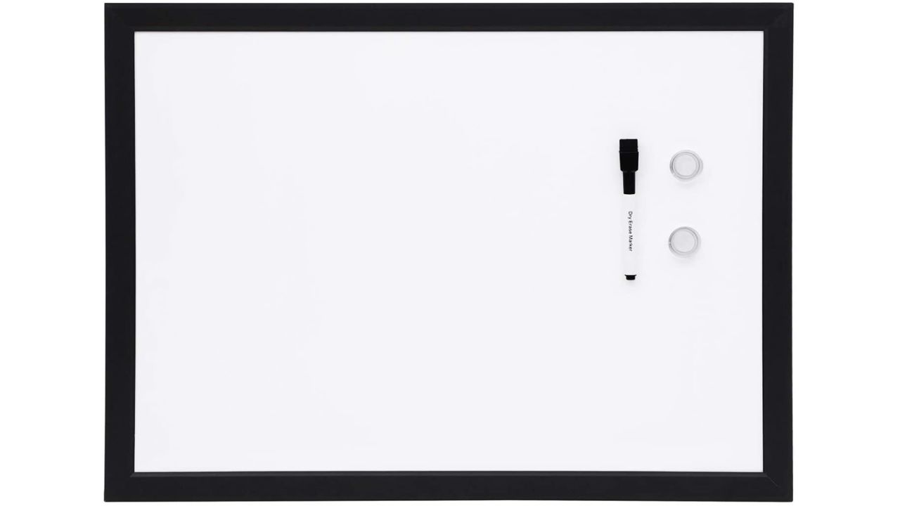 AmazonBasics Magnetic Framed Dry Erase White Board
