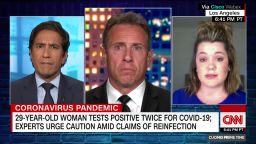 Shelby Hedgecock speaks with Chris Cuomo and Dr. Sanjay Gupta about testing positive for coronavirus twice.