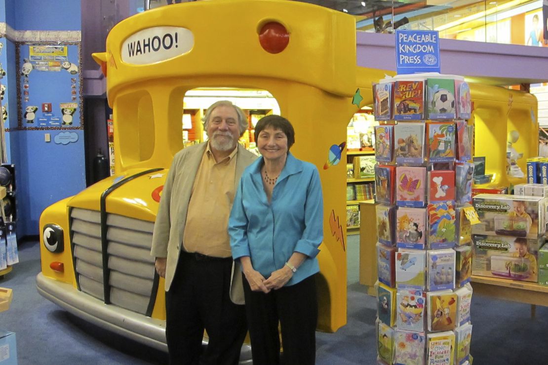 Joanna Cole (right) pictured with Bruce Degen, who illustrated "The Magic School Bus" books.