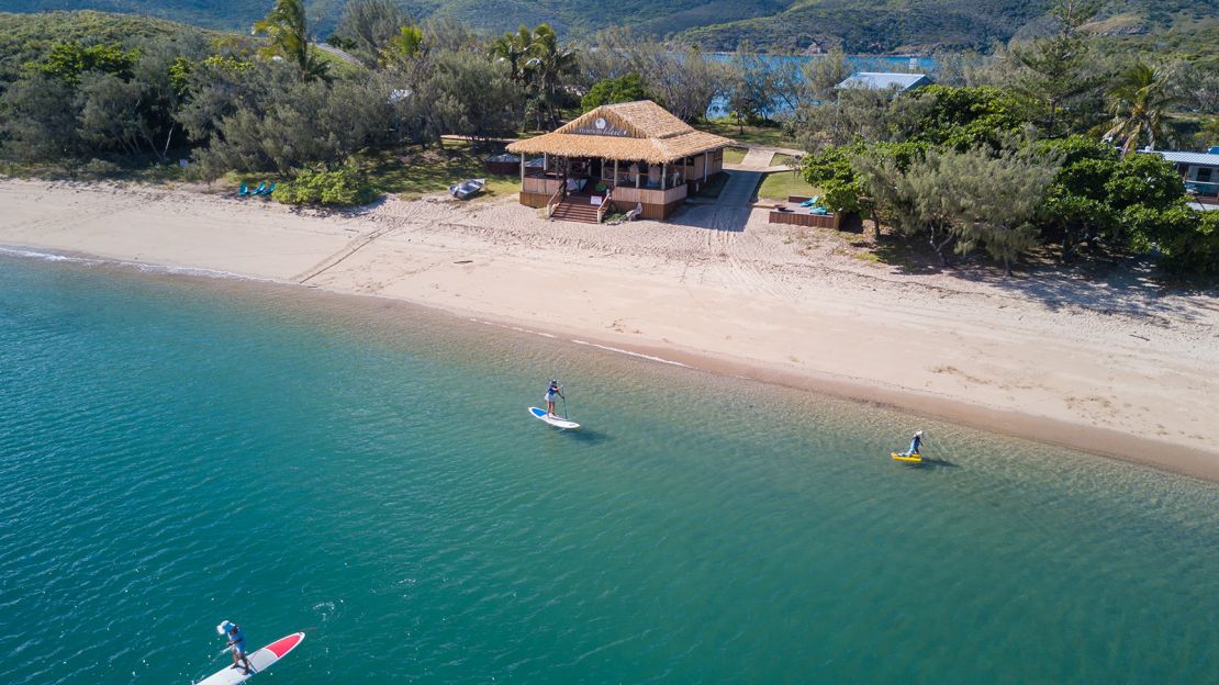 The island is home to five beach cottages and two ocean bungalows.