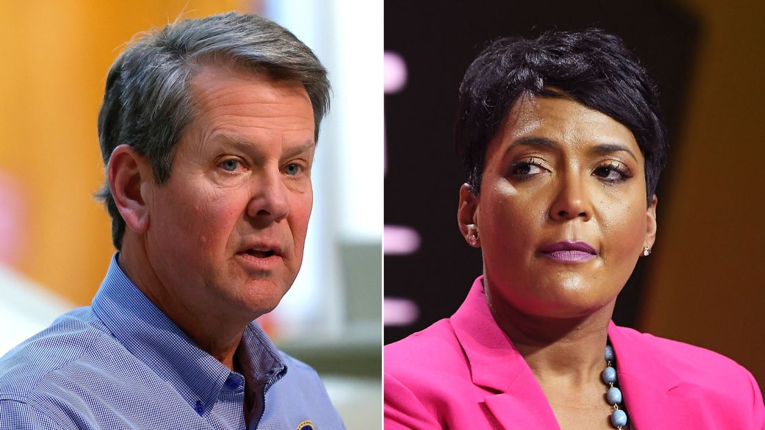 Brian Kemp and Keisha Lance Bottoms