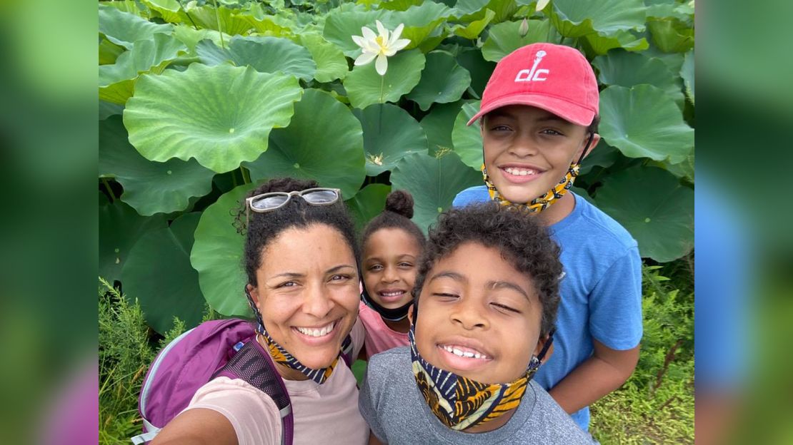 Rosemary Murrain with her children