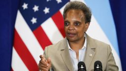 Mayor Lori Lightfoot answers questions after announcing a new Community Working Group designed to review and revise CPD's use of force policies at City Hall in Chicago on June 15, 2020. (Jose M. Osorio / Chicago Tribune)