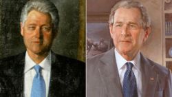 Bill Clinton George W Bush Portraits