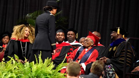 On May 10, 2019, former WAC Elizabeth Bernice Barker-Johnson was honored for her service in the Six Triple Eight and presented with her college degree at Winston-Salem State University. She missed her original commencement in 1949.