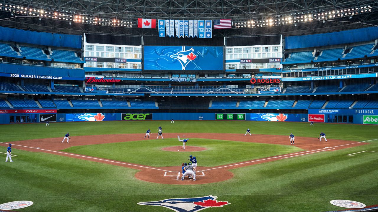 Entrance to the Rogers Centre, stadium of the Blue Jays baseball