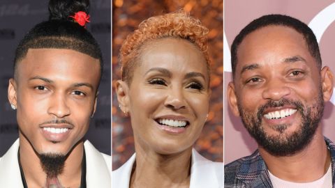 (From left) August Alsina was the other man in Jada Pinkett Smith and Will Smith's troubled marriage.