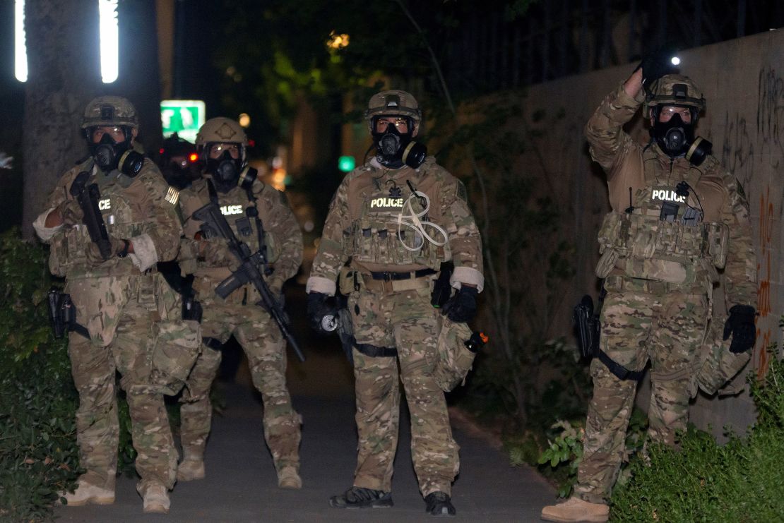 Federal officers were deployed to protect federal monuments and buildings in Portland. 