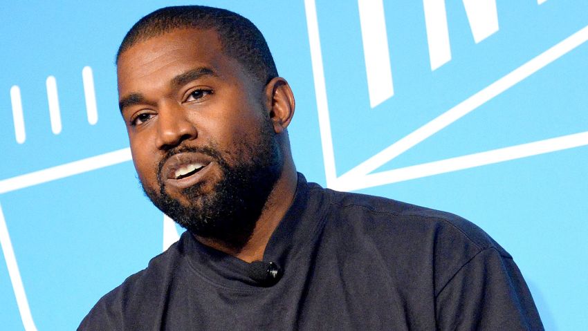 Steven Smith and Kanye West speak on stage at the "Kanye West and Steven Smith in Conversation with Mark Wilson" at the on November 07, 2019 in New York City.